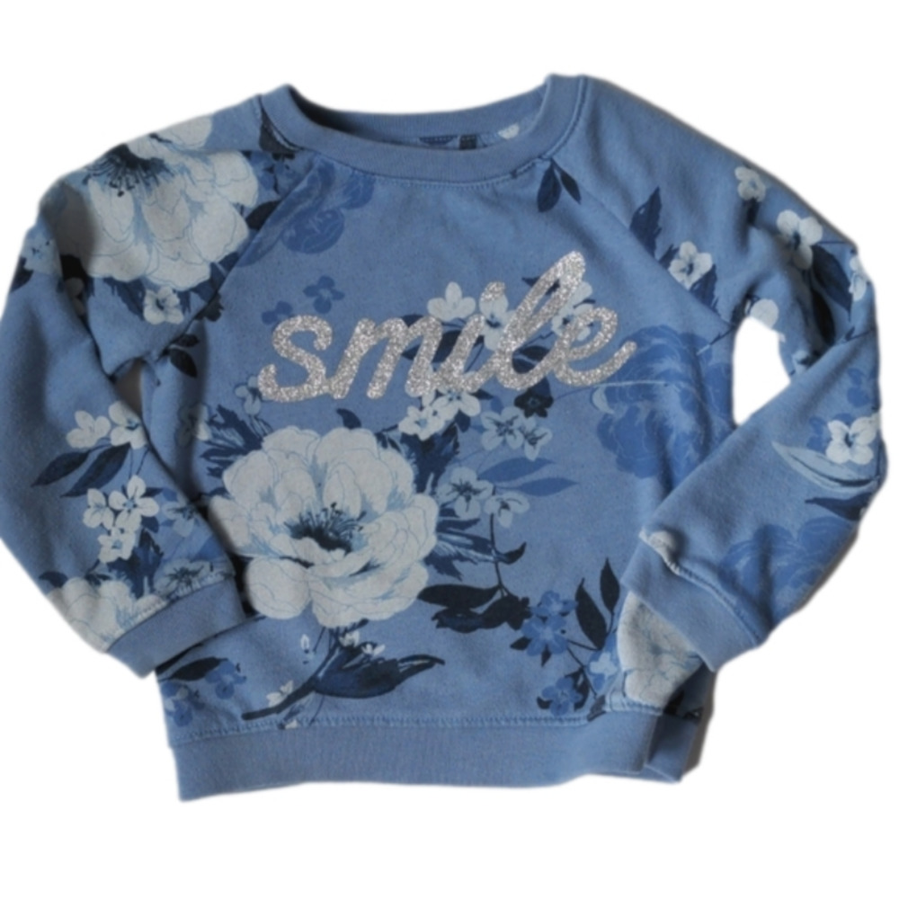 The Children's Place Smile Floral Toddler Sweatshirt * 3T